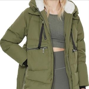 Olive Green Women's Puffer Jacket